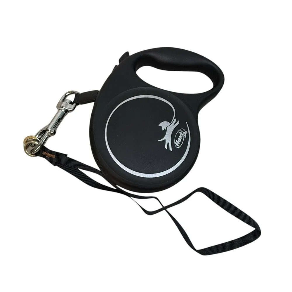 Boots and Barkley Medium Black Reflective Dog Harness And Retractable Leash Set